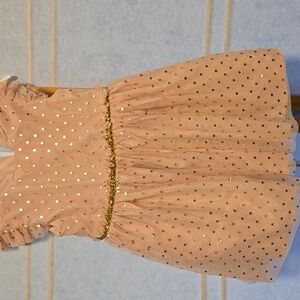 Baby CARTER's Pink Dress with Gold Polka Dots